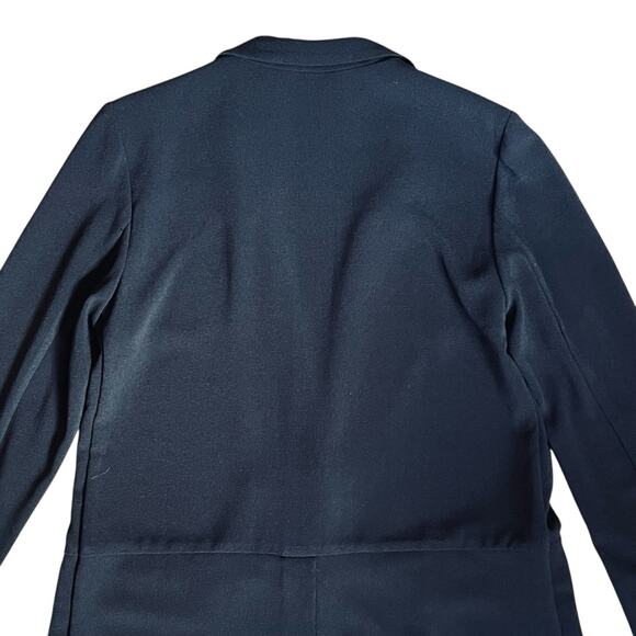 Anthropologie Cartonnier Women’s Sz M Black Crepe Blazer Single Button Beatrice - Picture 9 of 12